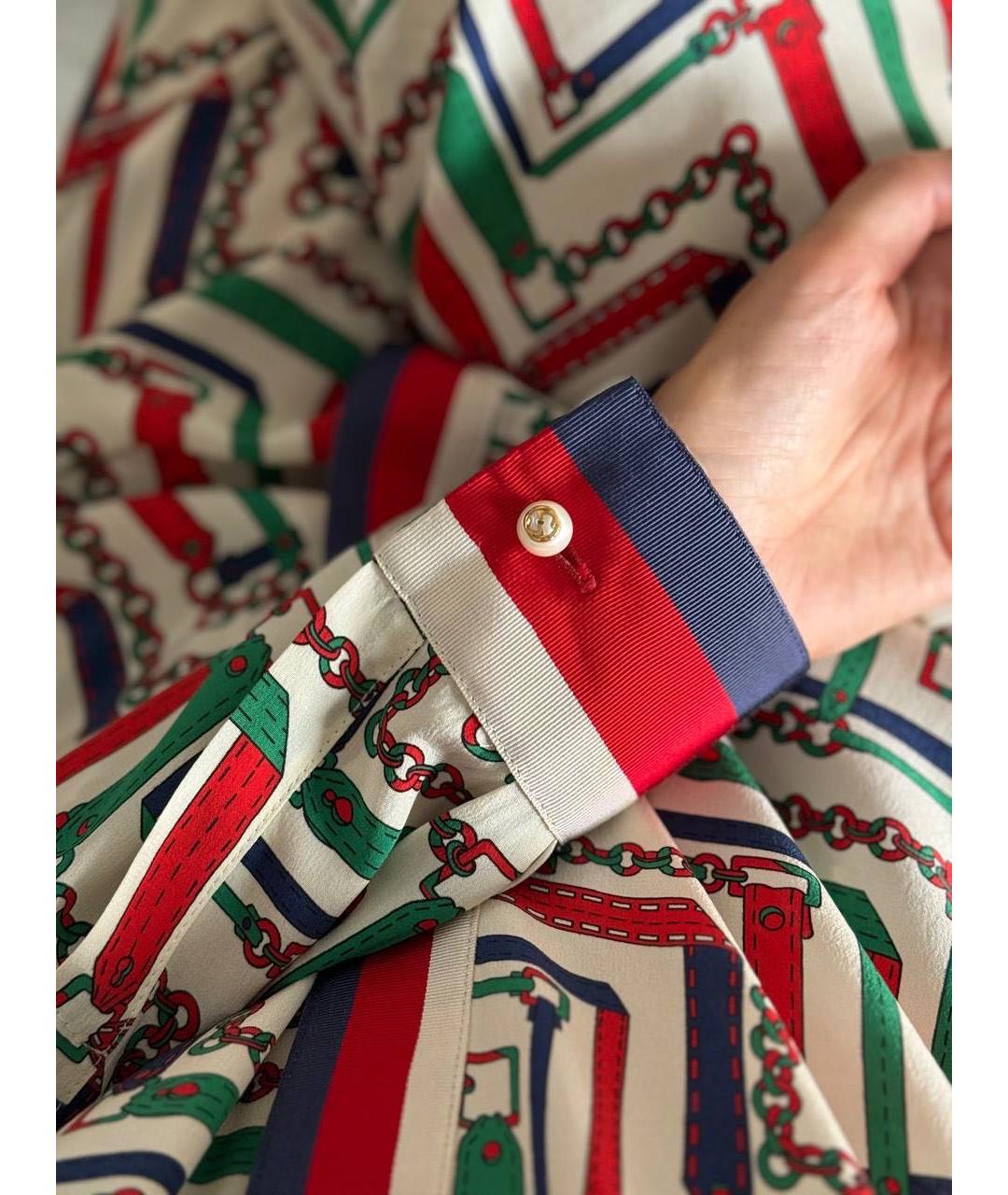 GUCCI Мульти шелковый костюм с брюками, фото 6