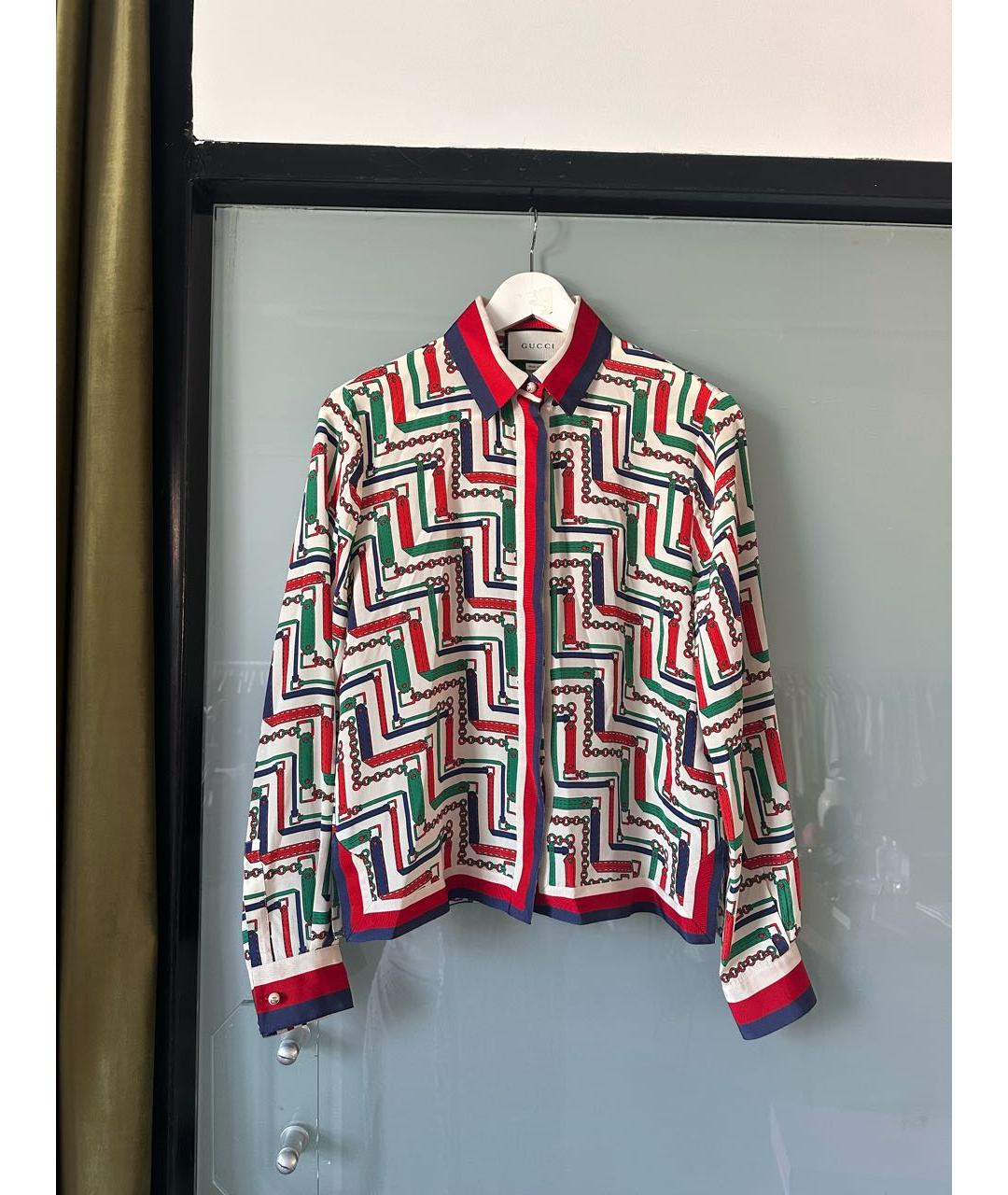 GUCCI Мульти шелковый костюм с брюками, фото 7