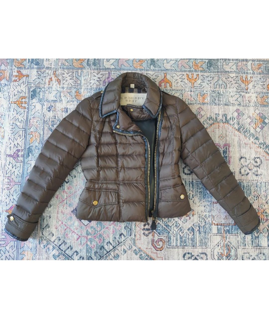 BURBERRY Коричневый полиамидовый пуховик, фото 10