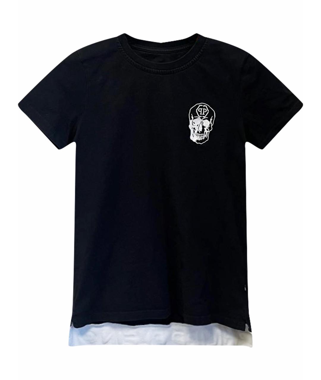 PHILIPP PLEIN JUNIOR Черный хлопковый детская футболка / топ, фото 1