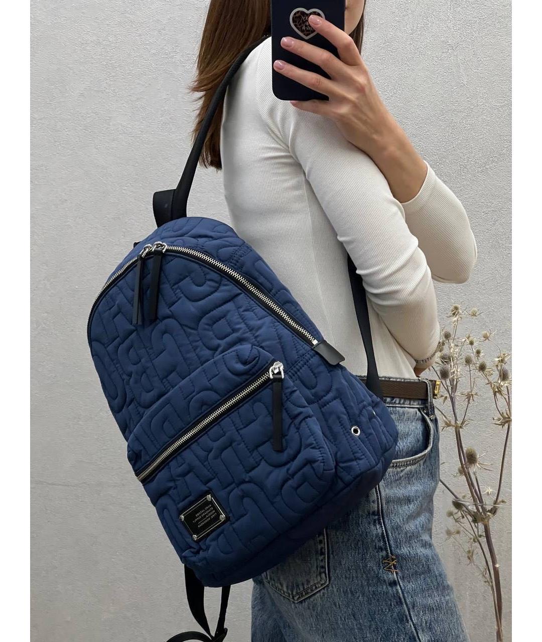 MARC JACOBS Темно-синий синтетический рюкзак, фото 5