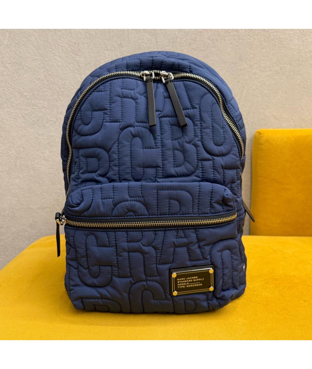 MARC JACOBS Темно-синий синтетический рюкзак, фото 9