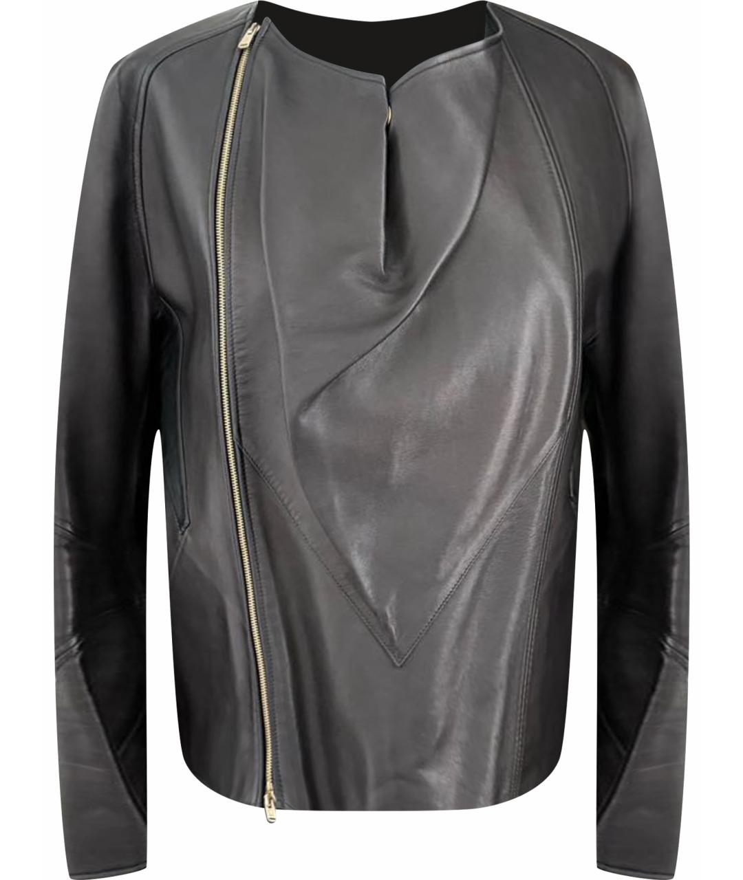 SAINT LAURENT Черная кожаная куртка, фото 1
