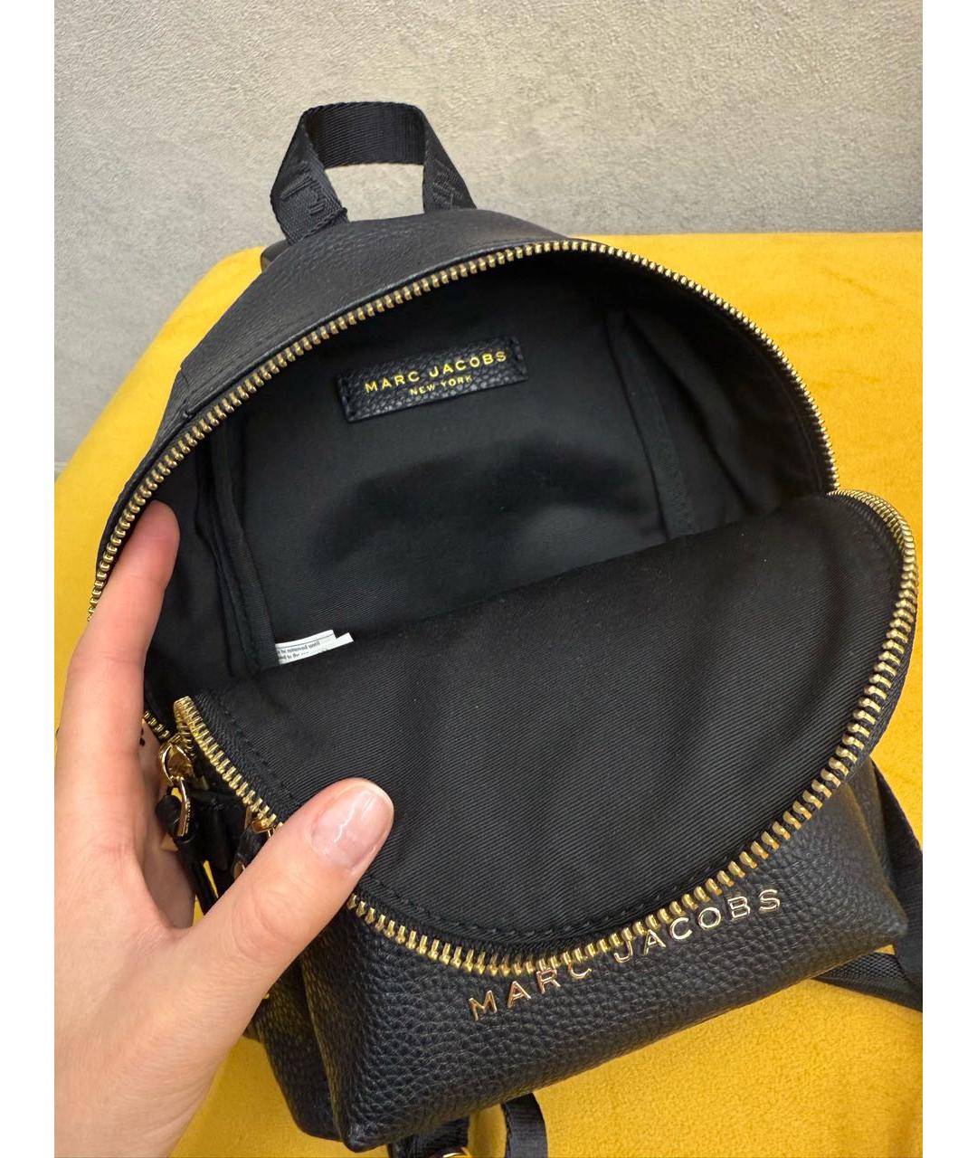 MARC JACOBS Черный кожаный рюкзак, фото 4