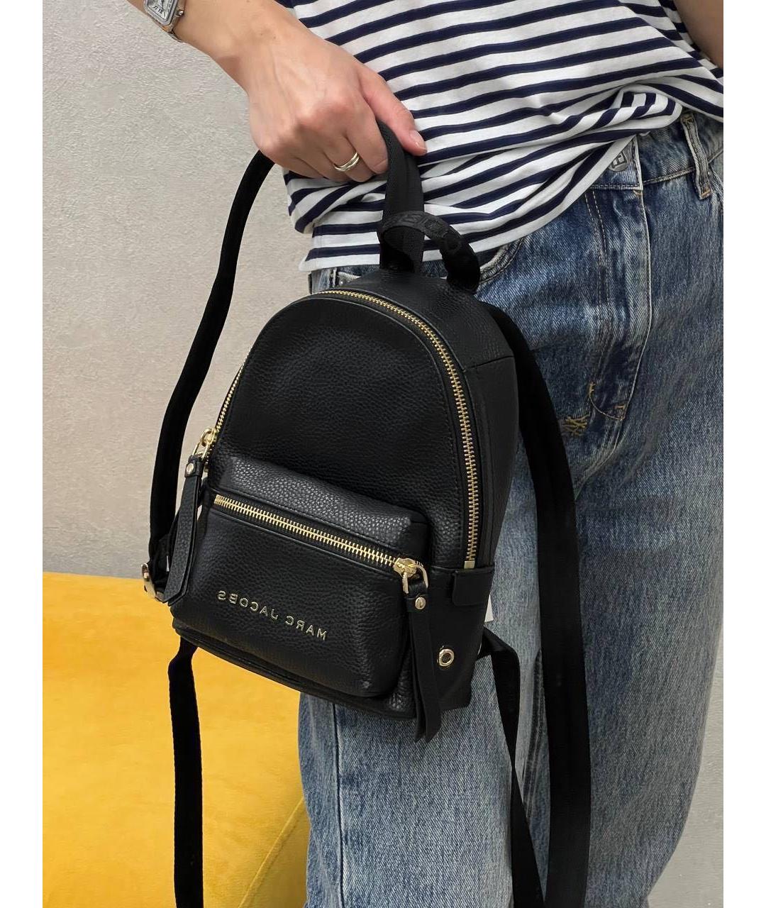 MARC JACOBS Черный кожаный рюкзак, фото 6