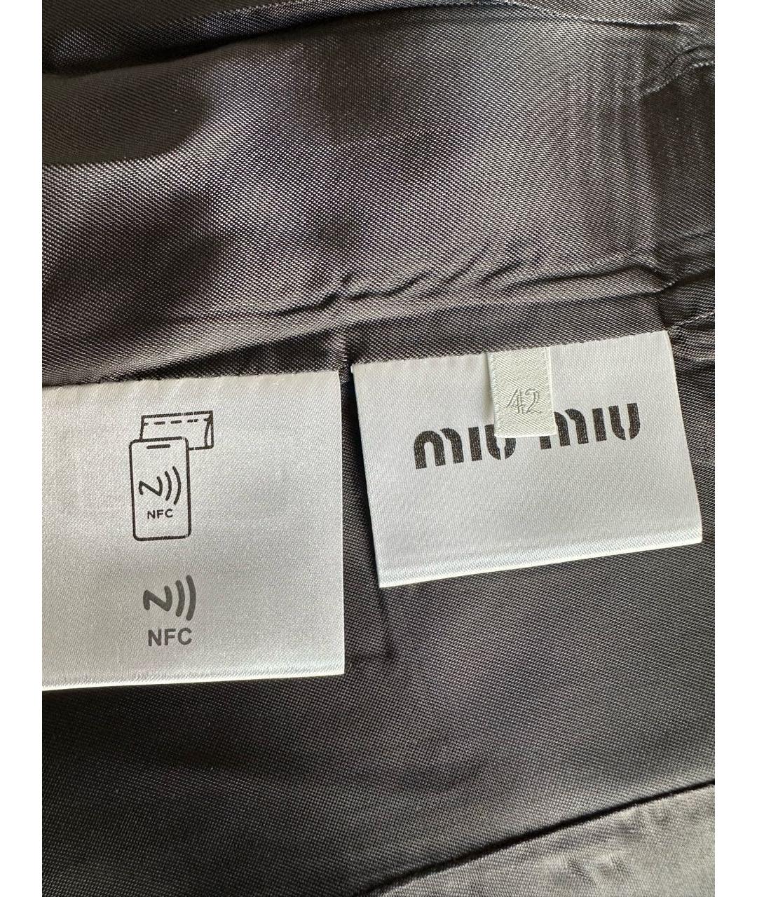 MIU MIU Темно-синее шерстяное повседневное платье, фото 5