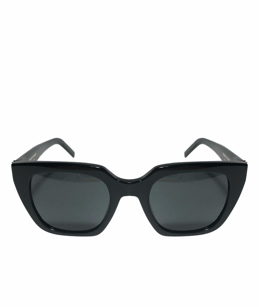 SAINT LAURENT Черные пластиковые солнцезащитные очки, фото 1