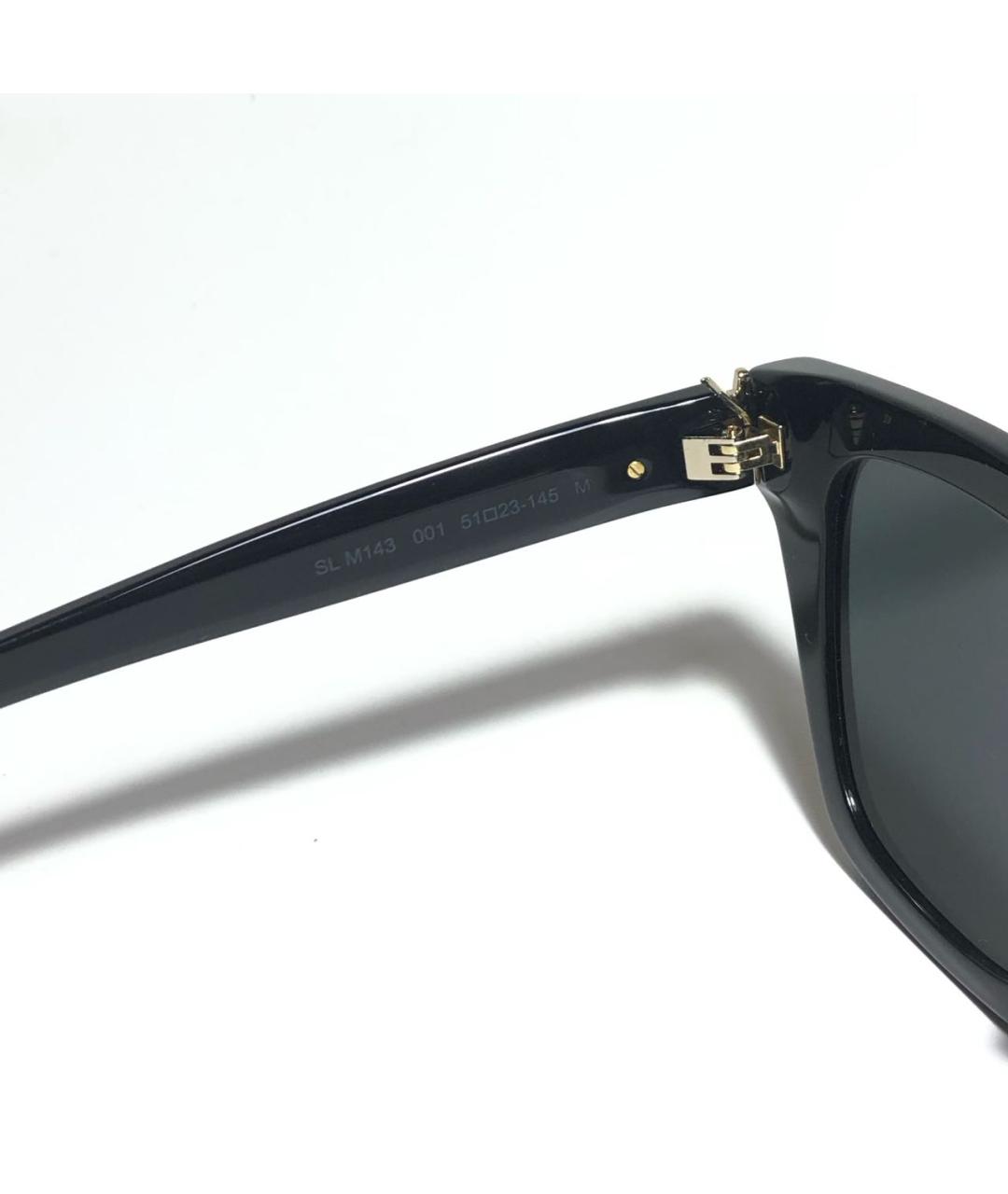 SAINT LAURENT Черные пластиковые солнцезащитные очки, фото 4