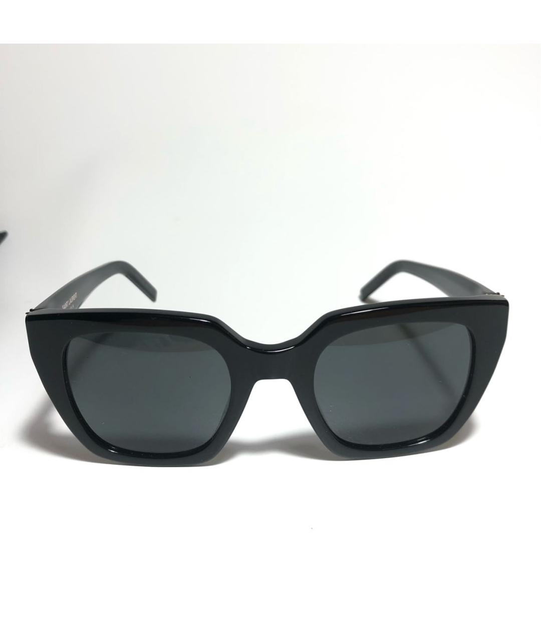 SAINT LAURENT Черные пластиковые солнцезащитные очки, фото 6