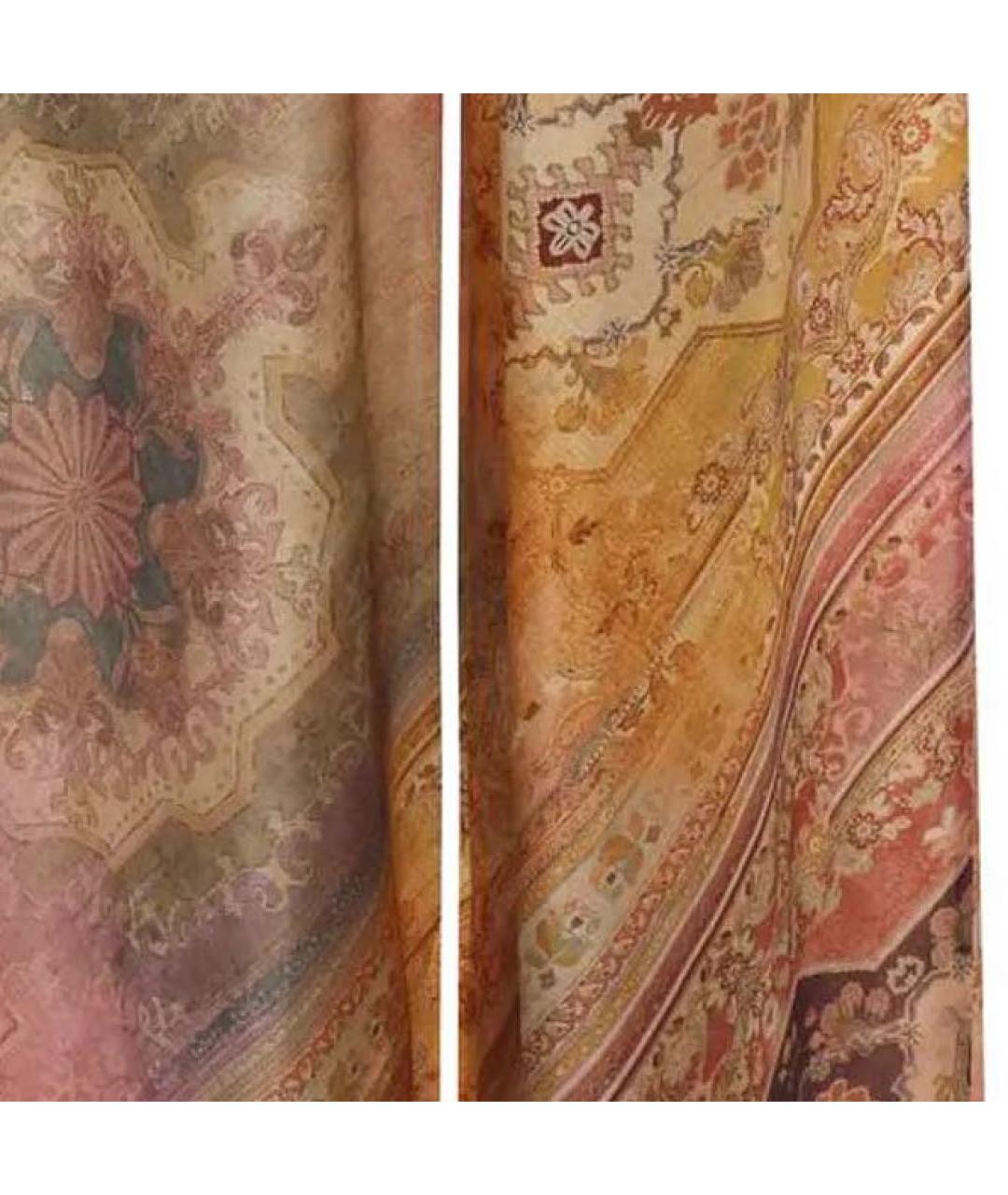 ZIMMERMANN Горчичные шелковые брюки широкие, фото 4