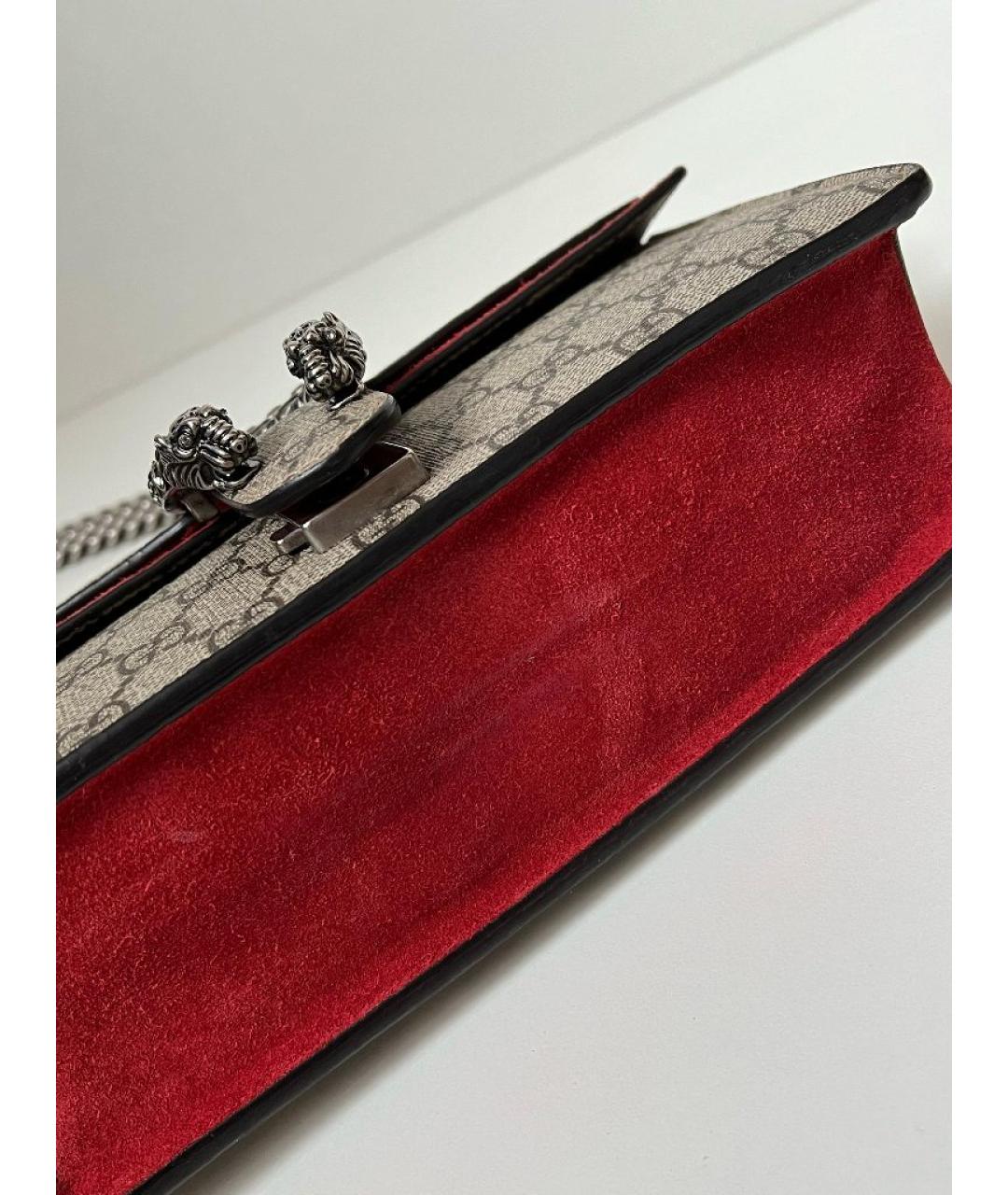 GUCCI Серая кожаная сумка через плечо, фото 8