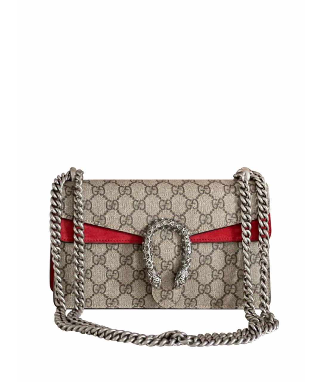 GUCCI Серая кожаная сумка через плечо, фото 1