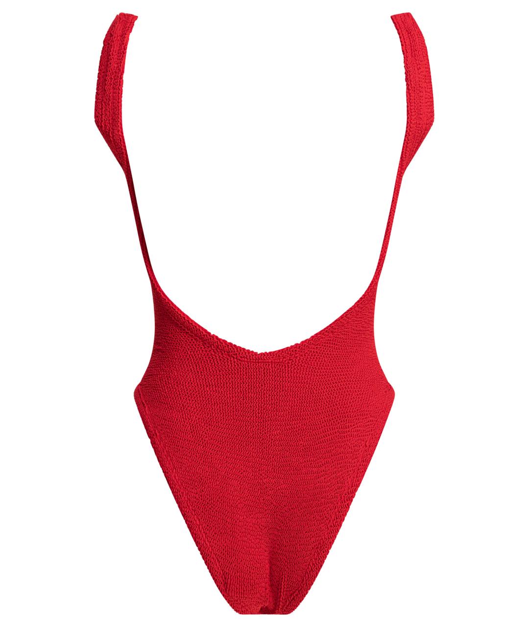 HUNZA G Красный полиамидовый купальник, фото 2