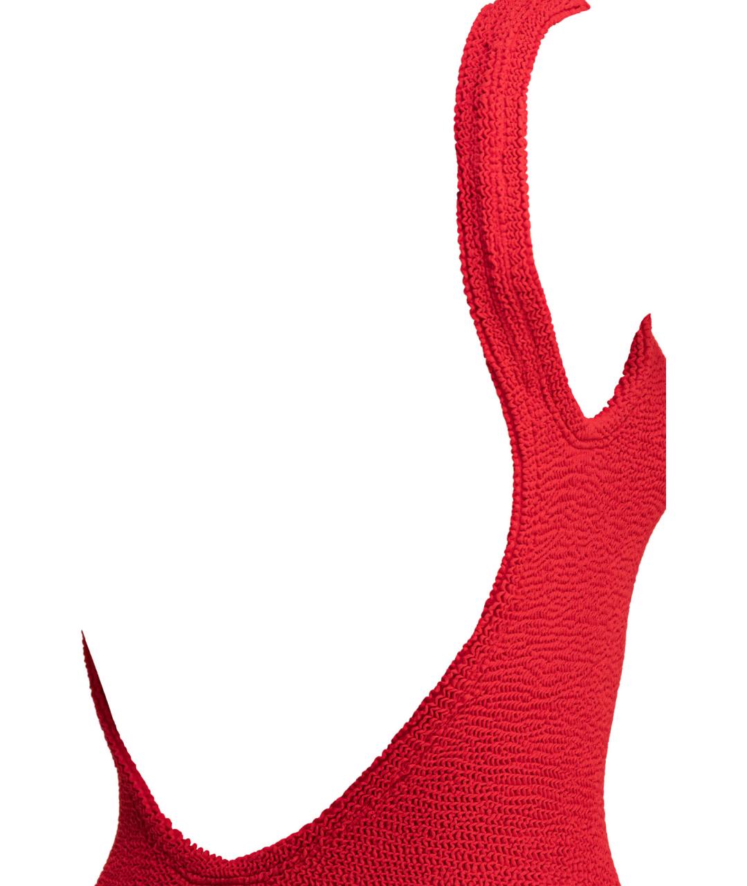 HUNZA G Красный полиамидовый купальник, фото 4