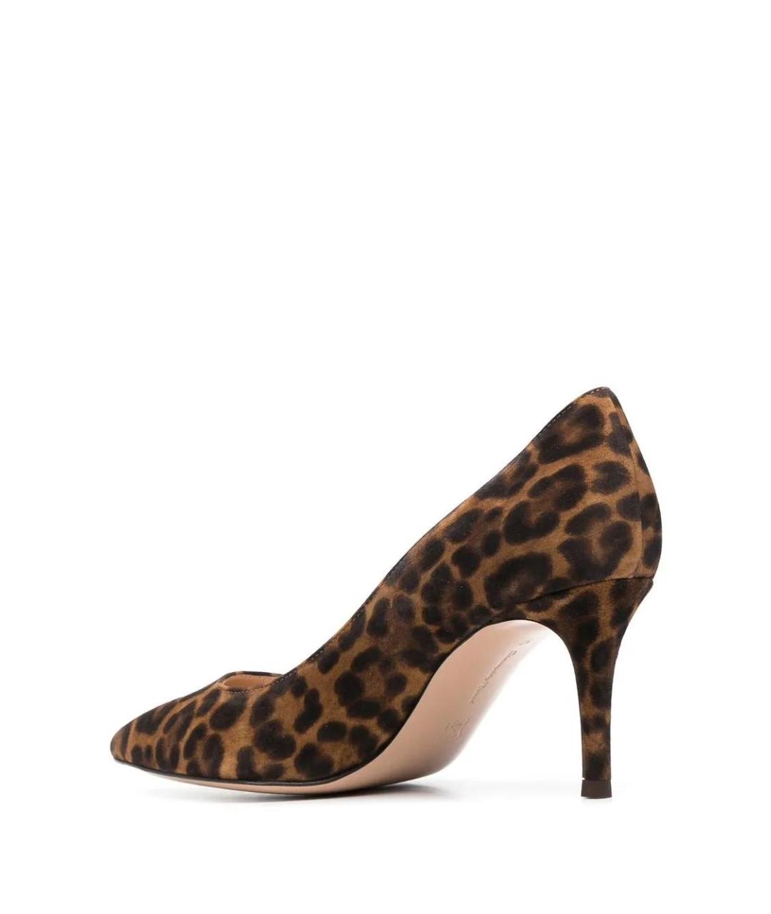 GIANVITO ROSSI Коричневые кожаные туфли, фото 3