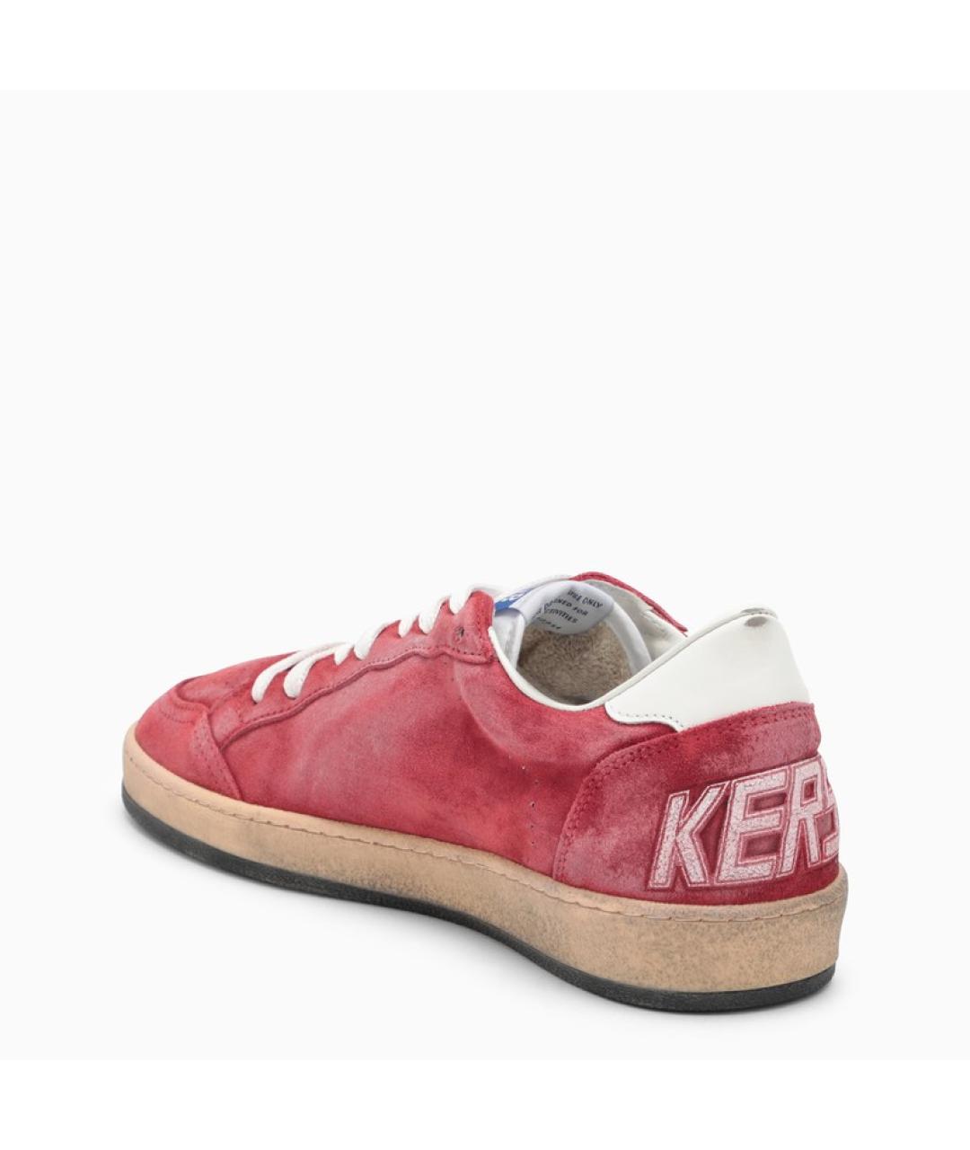 GOLDEN GOOSE DELUXE BRAND Красные кожаные низкие кроссовки / кеды, фото 4