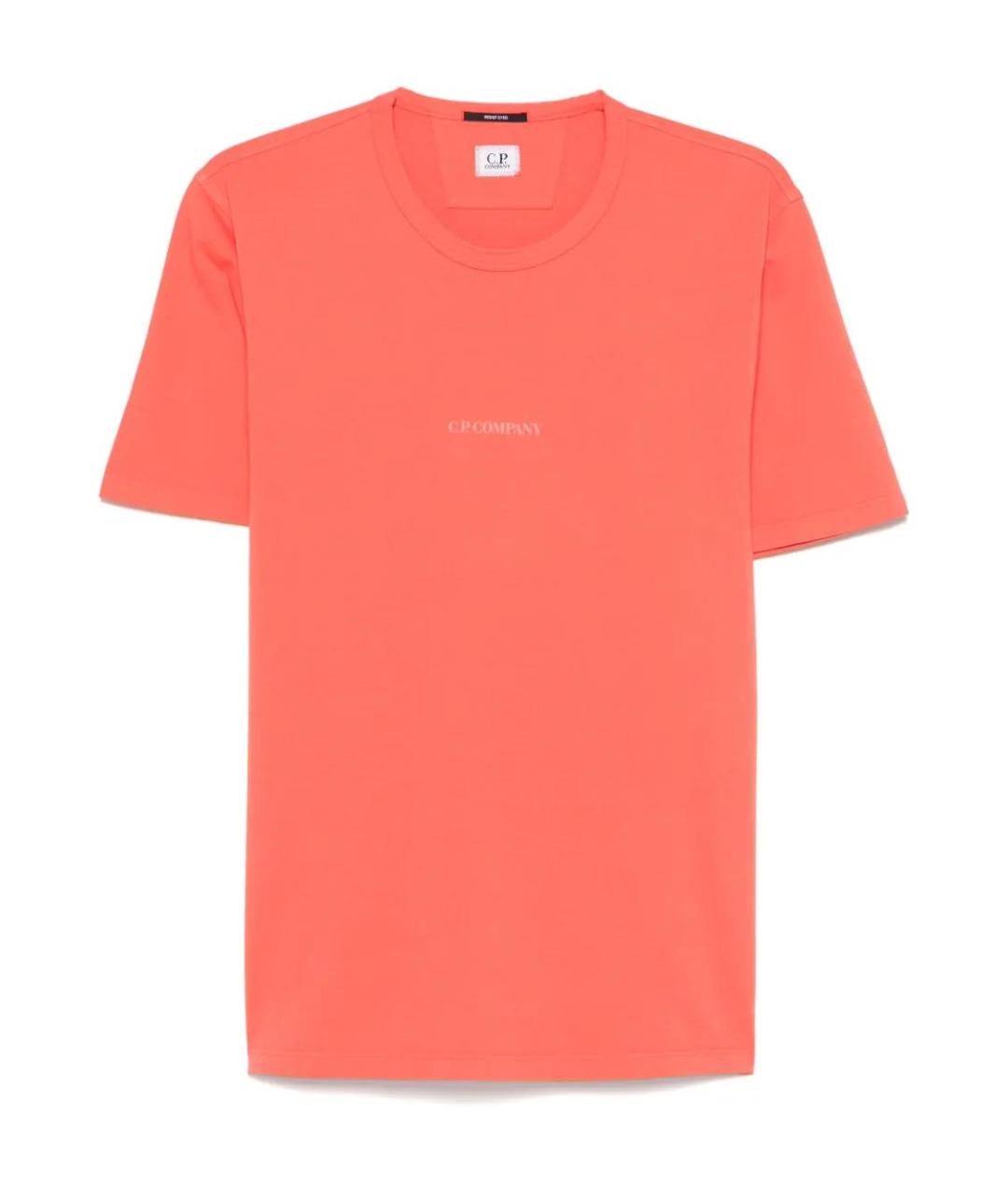 CP COMPANY Оранжевая хлопковая футболка, фото 1