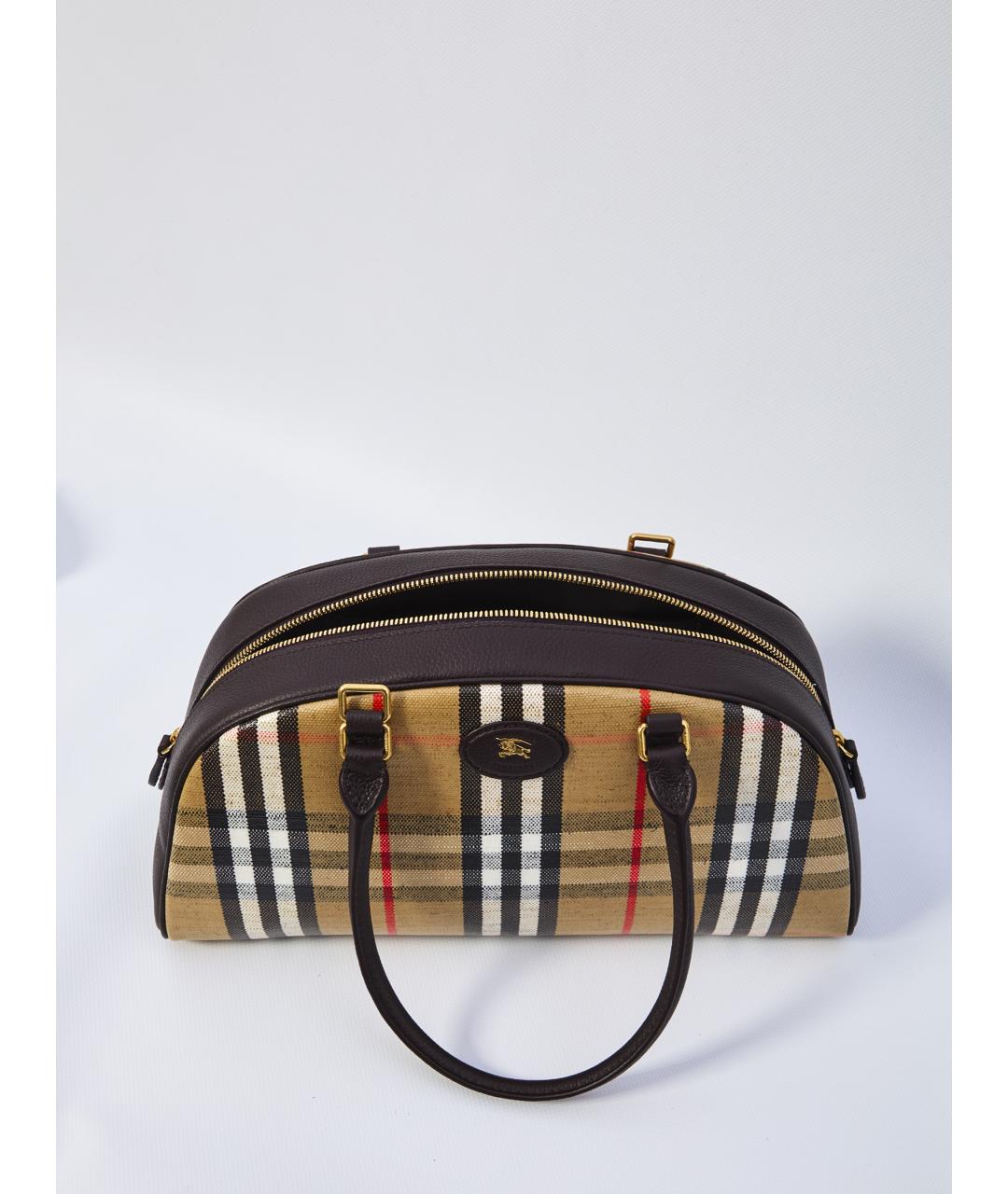 BURBERRY Бежевая кожаная сумка через плечо, фото 4