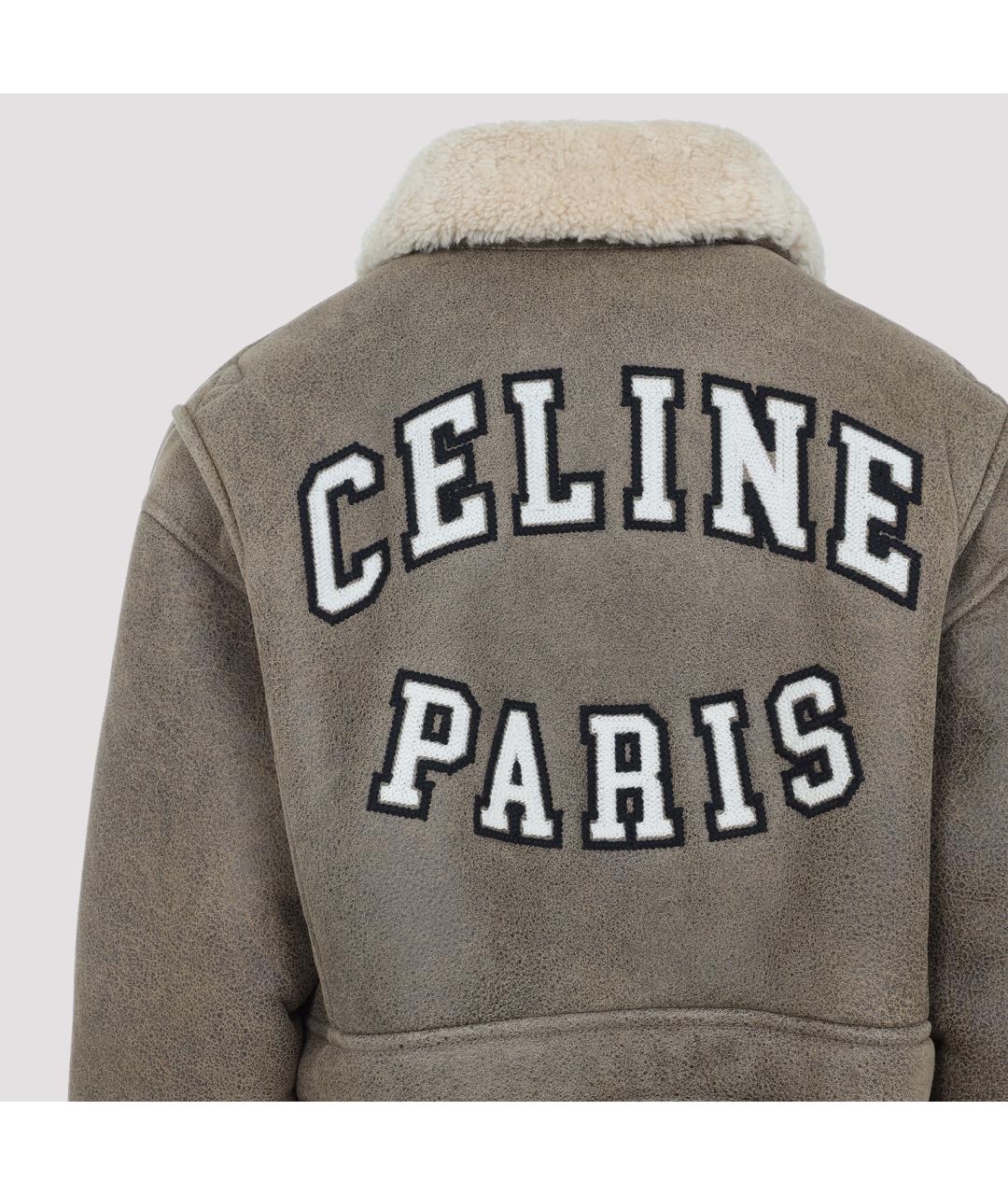 CELINE Коричневая кожаная куртка, фото 5