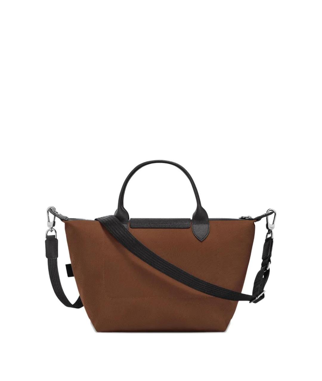 LONGCHAMP Коричневая синтетическая сумка с короткими ручками, фото 3