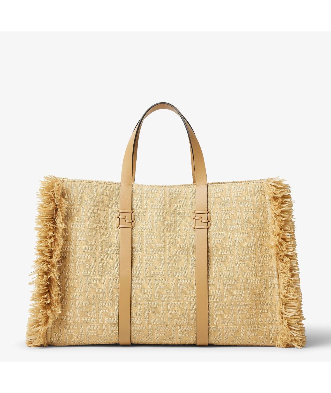 FENDI Бежевая сумка тоут, фото 3