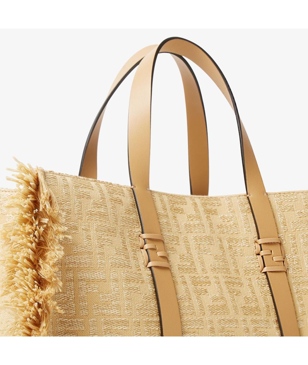 FENDI Бежевая сумка тоут, фото 5