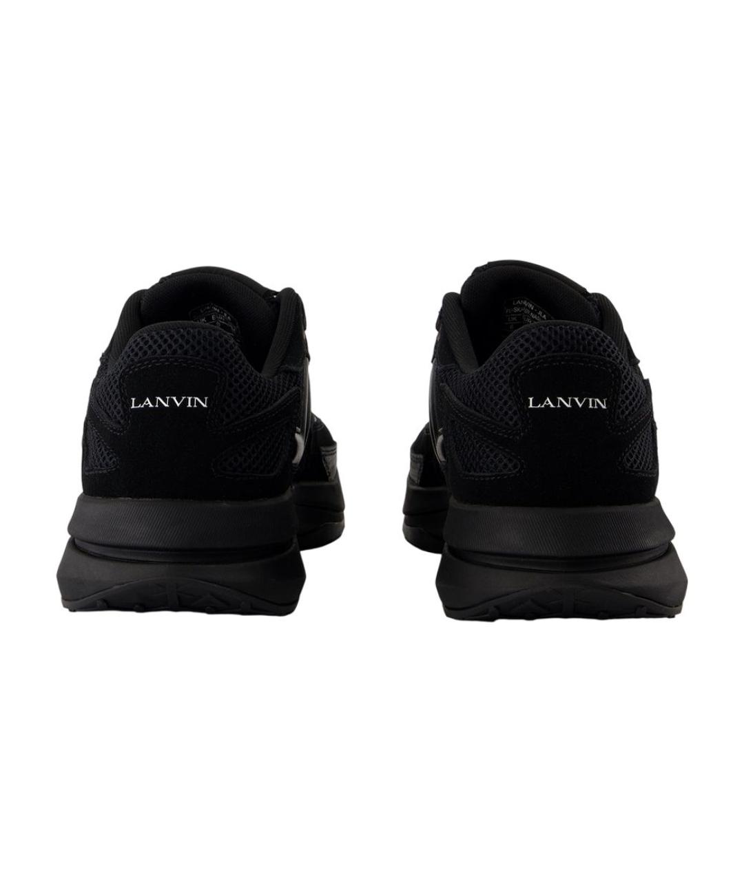 LANVIN Черные низкие кроссовки / кеды, фото 3