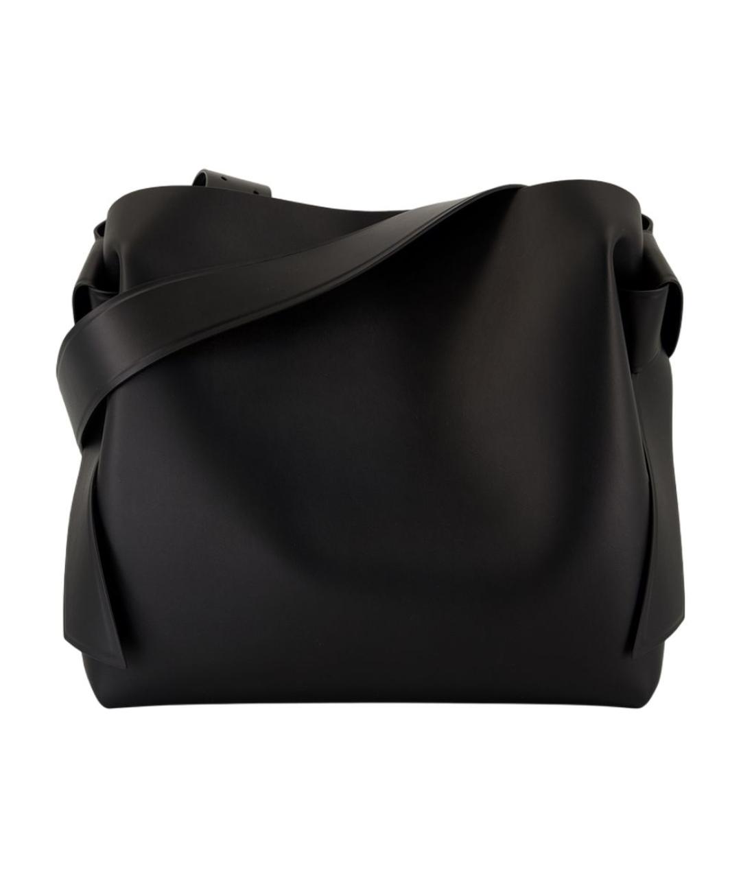 ACNE STUDIOS Черная кожаная сумка через плечо, фото 3