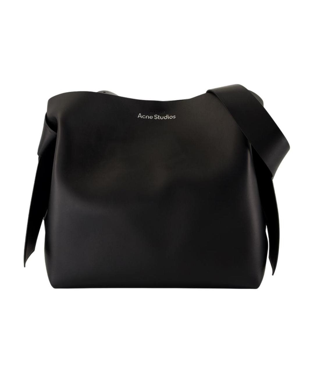 ACNE STUDIOS Черная кожаная сумка через плечо, фото 1