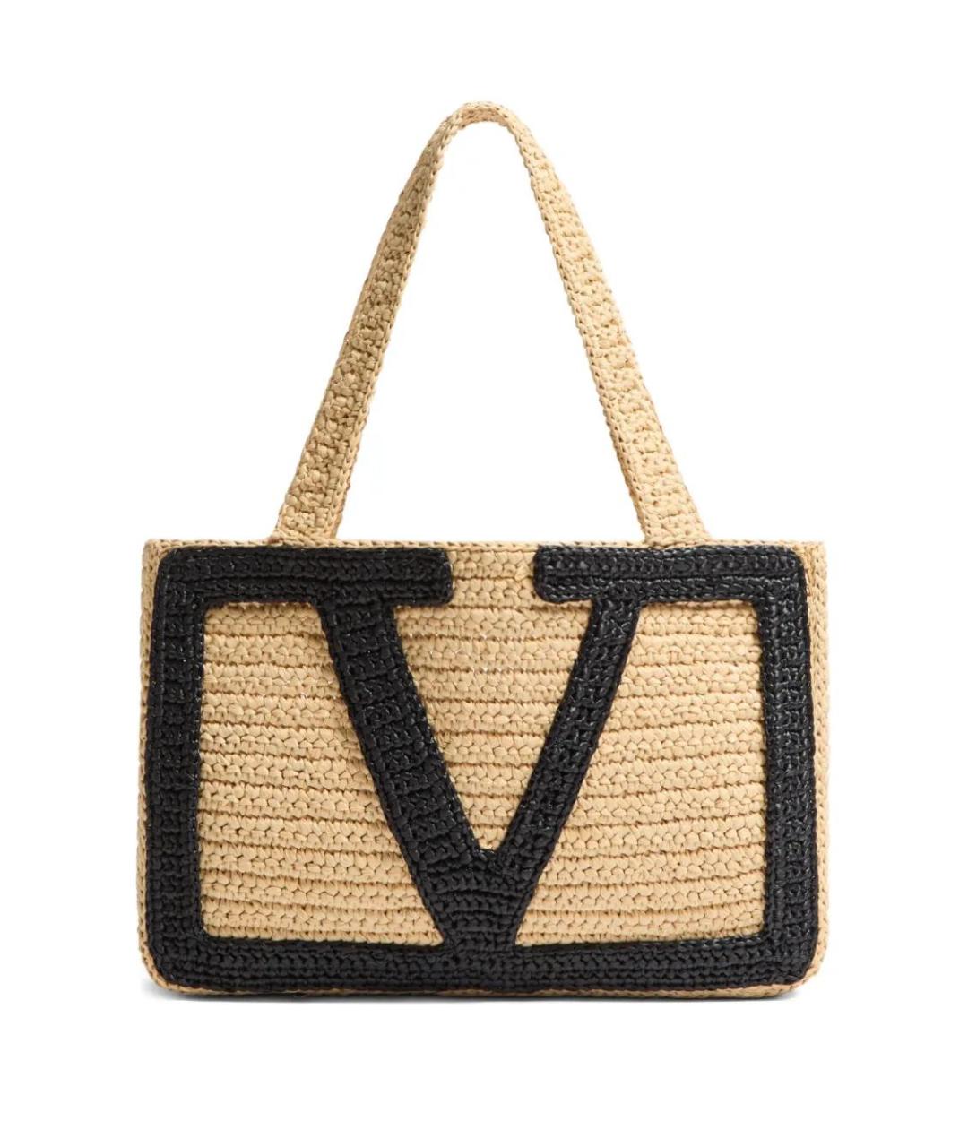 VALENTINO Бежевая сумка тоут, фото 1