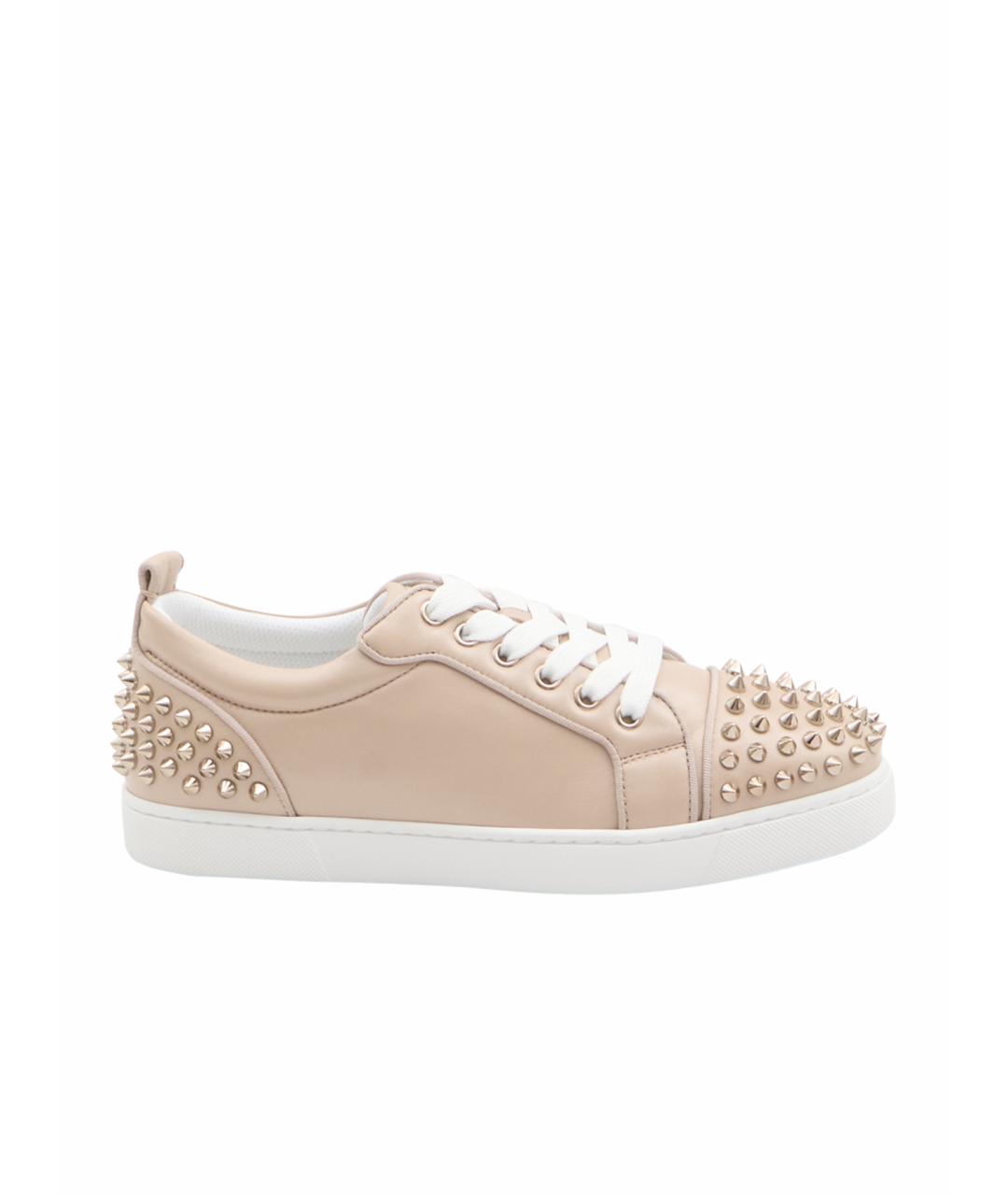 CHRISTIAN LOUBOUTIN Розовые кожаные кеды, фото 1