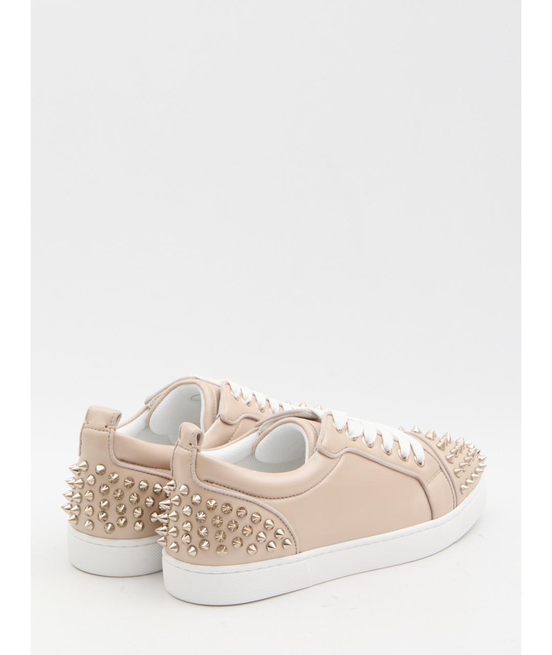 CHRISTIAN LOUBOUTIN Розовые кожаные кеды, фото 3
