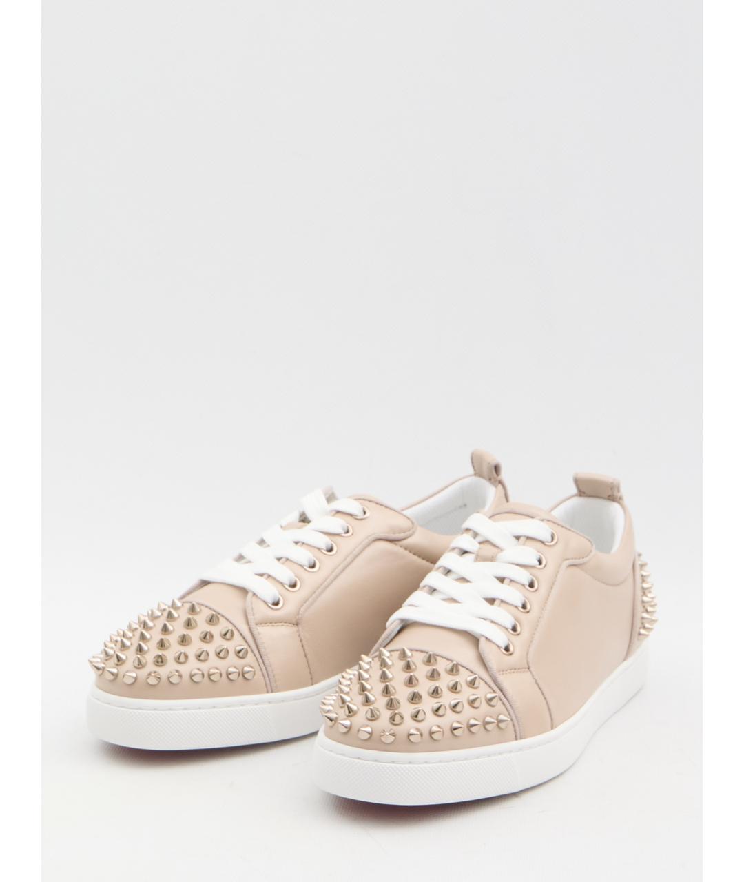 CHRISTIAN LOUBOUTIN Розовые кожаные кеды, фото 2