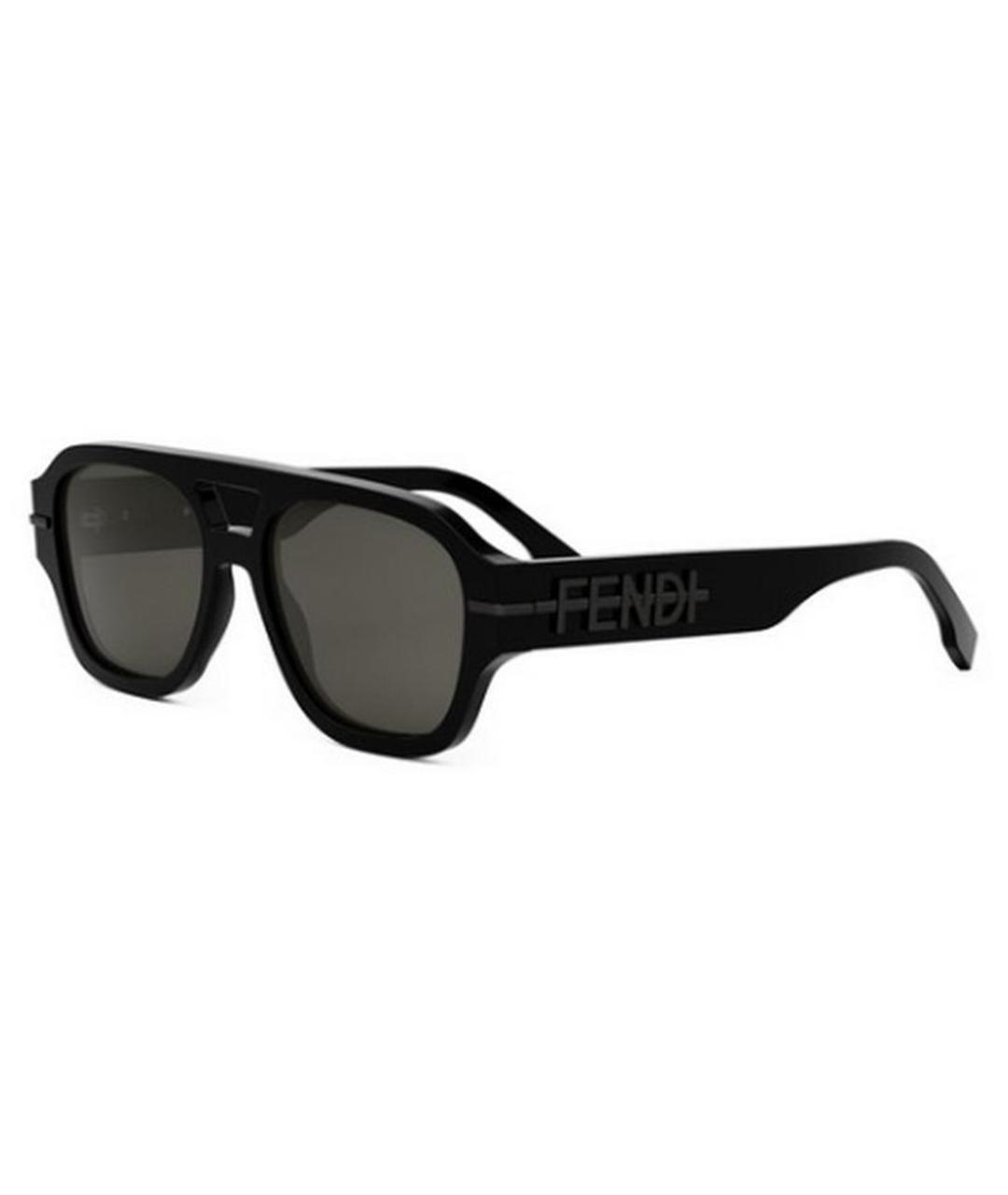 FENDI Черные солнцезащитные очки, фото 1