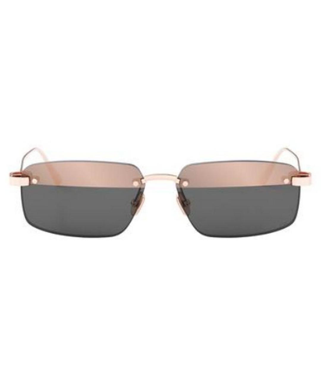 CHRISTIAN DIOR Розовые металлические солнцезащитные очки, фото 2