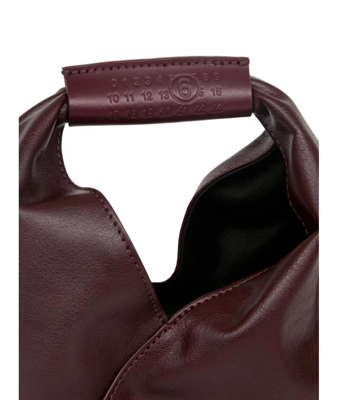 MM6 MAISON MARGIELA Бордовая сумка тоут, фото 5