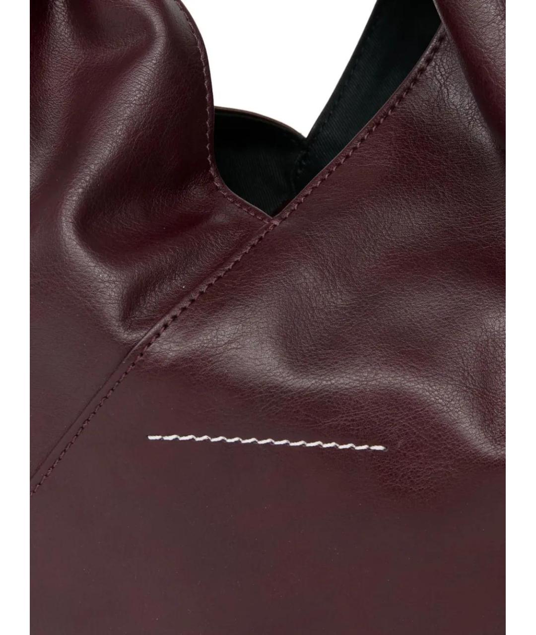 MM6 MAISON MARGIELA Бордовая сумка тоут, фото 4