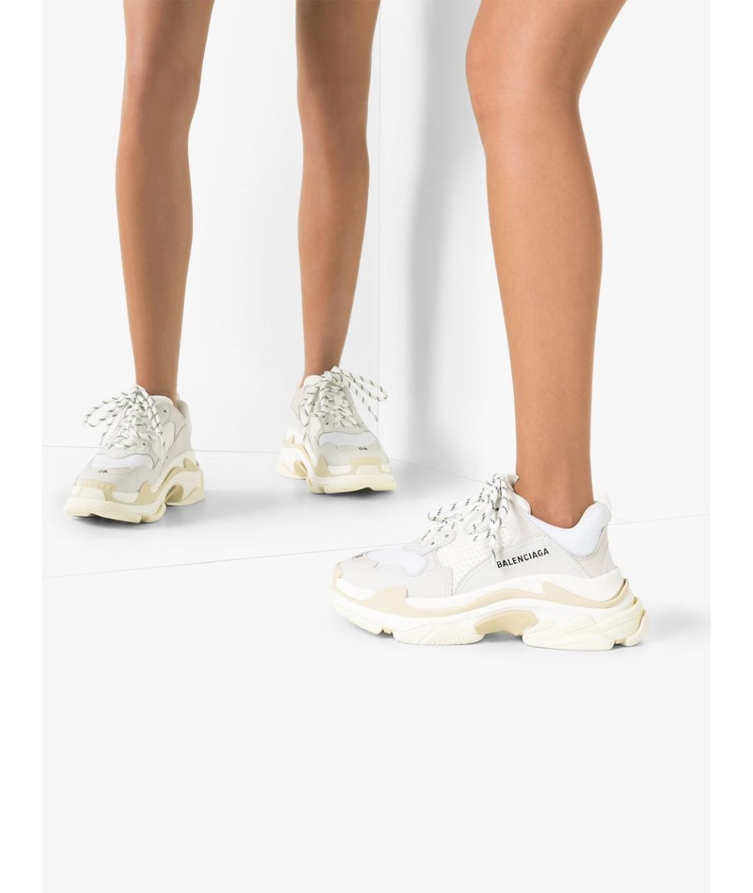 BALENCIAGA Белые кроссовки, фото 3