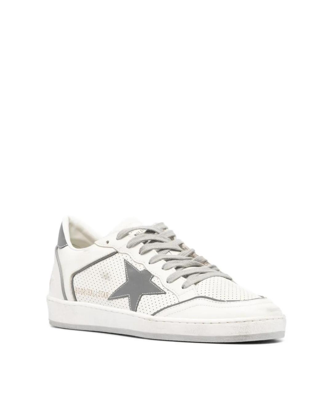 GOLDEN GOOSE DELUXE BRAND Белые кожаные низкие кроссовки / кеды, фото 2