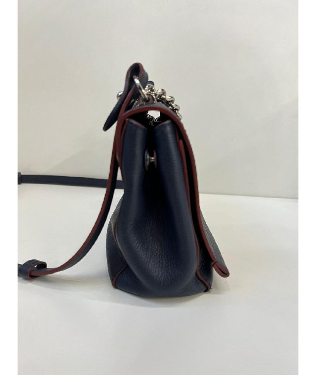 LOUIS VUITTON Темно-синяя кожаная сумка через плечо, фото 2