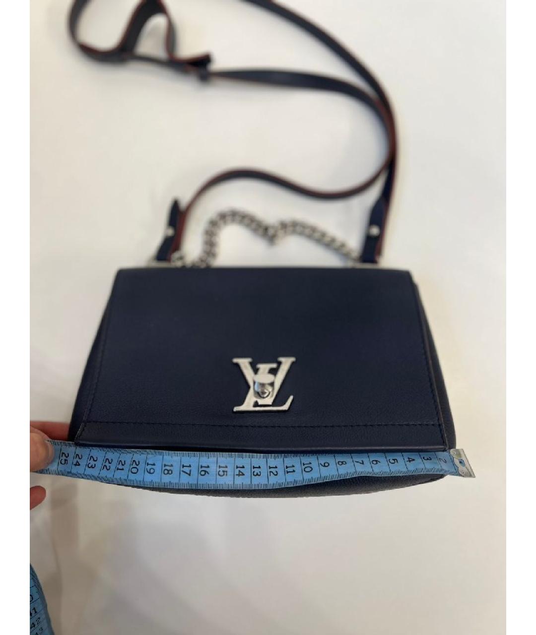 LOUIS VUITTON Темно-синяя кожаная сумка через плечо, фото 8