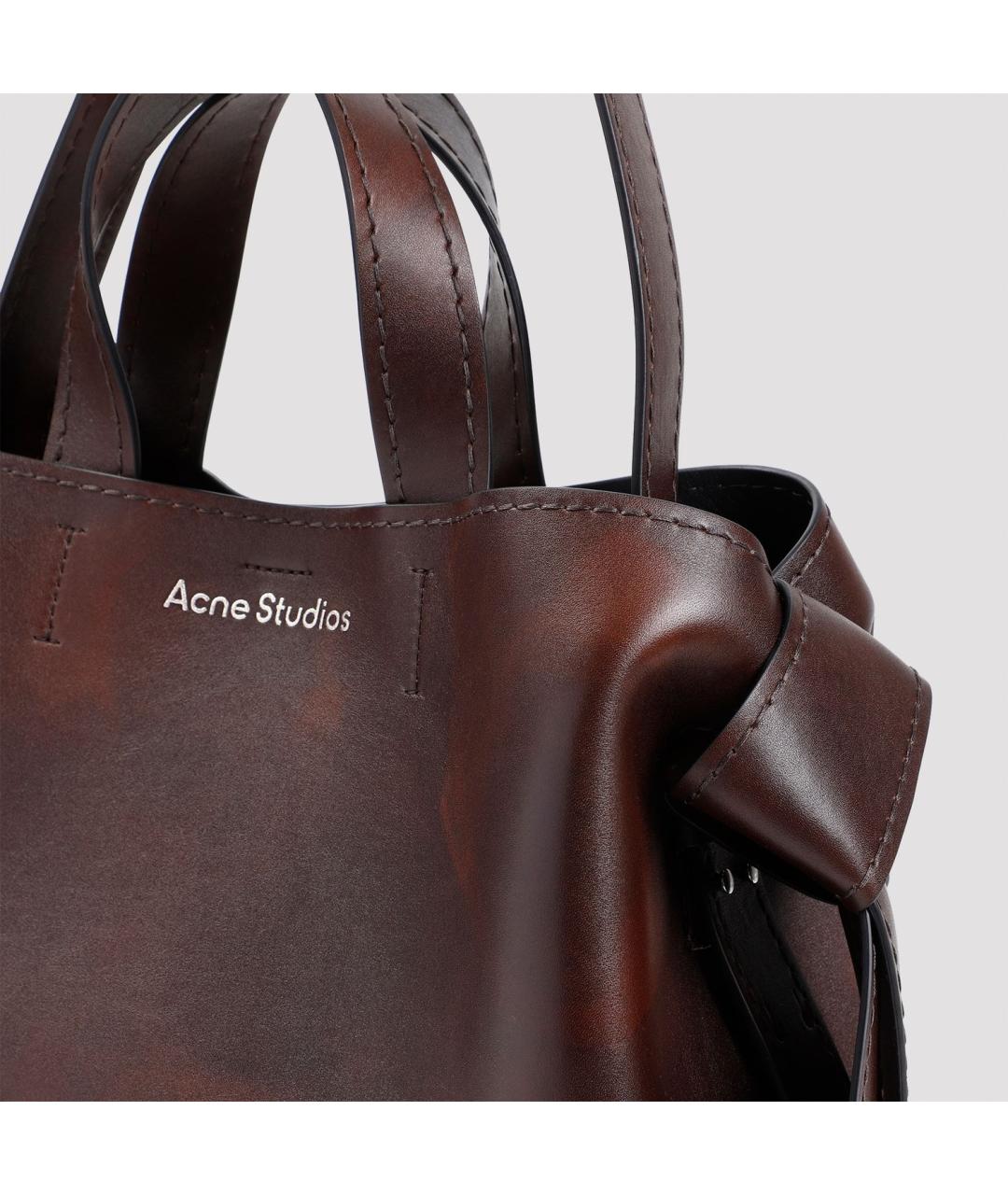 ACNE STUDIOS Коричневая кожаная сумка тоут, фото 3