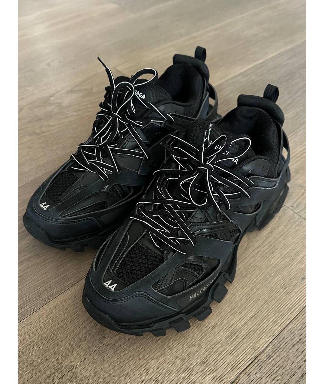 BALENCIAGA Черные текстильные низкие кроссовки / кеды, фото 5