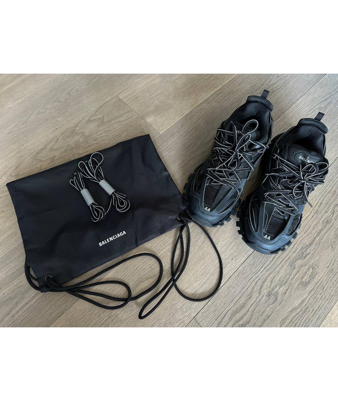 BALENCIAGA Черные текстильные низкие кроссовки / кеды, фото 6