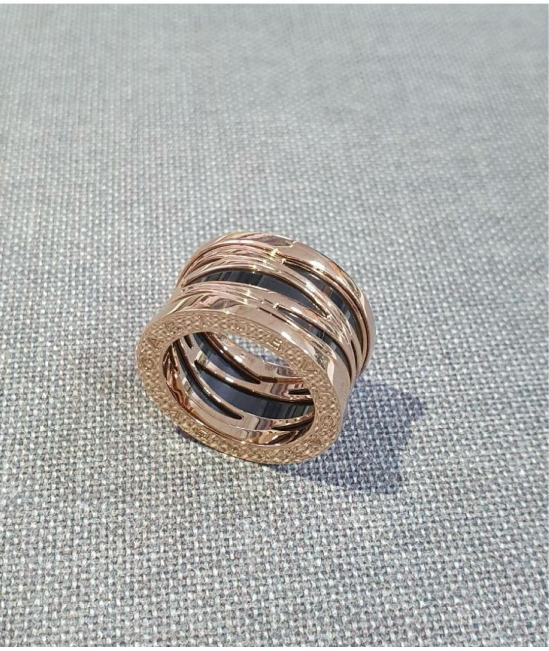 BVLGARI Черное кольцо из розового золота, фото 3