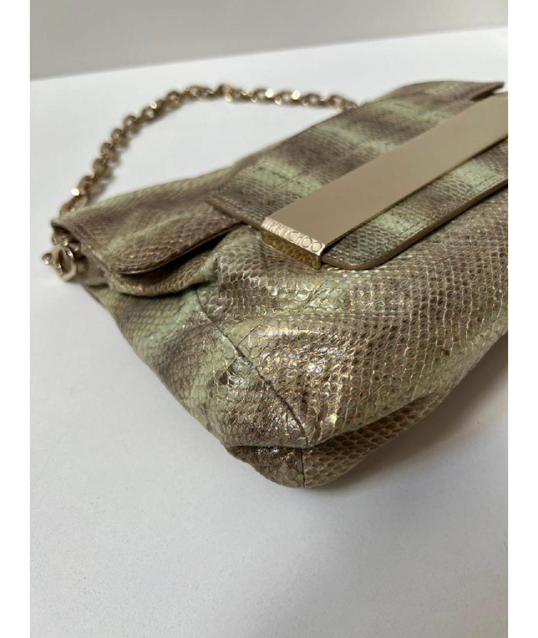 JIMMY CHOO Бежевая кожаная сумка через плечо, фото 2