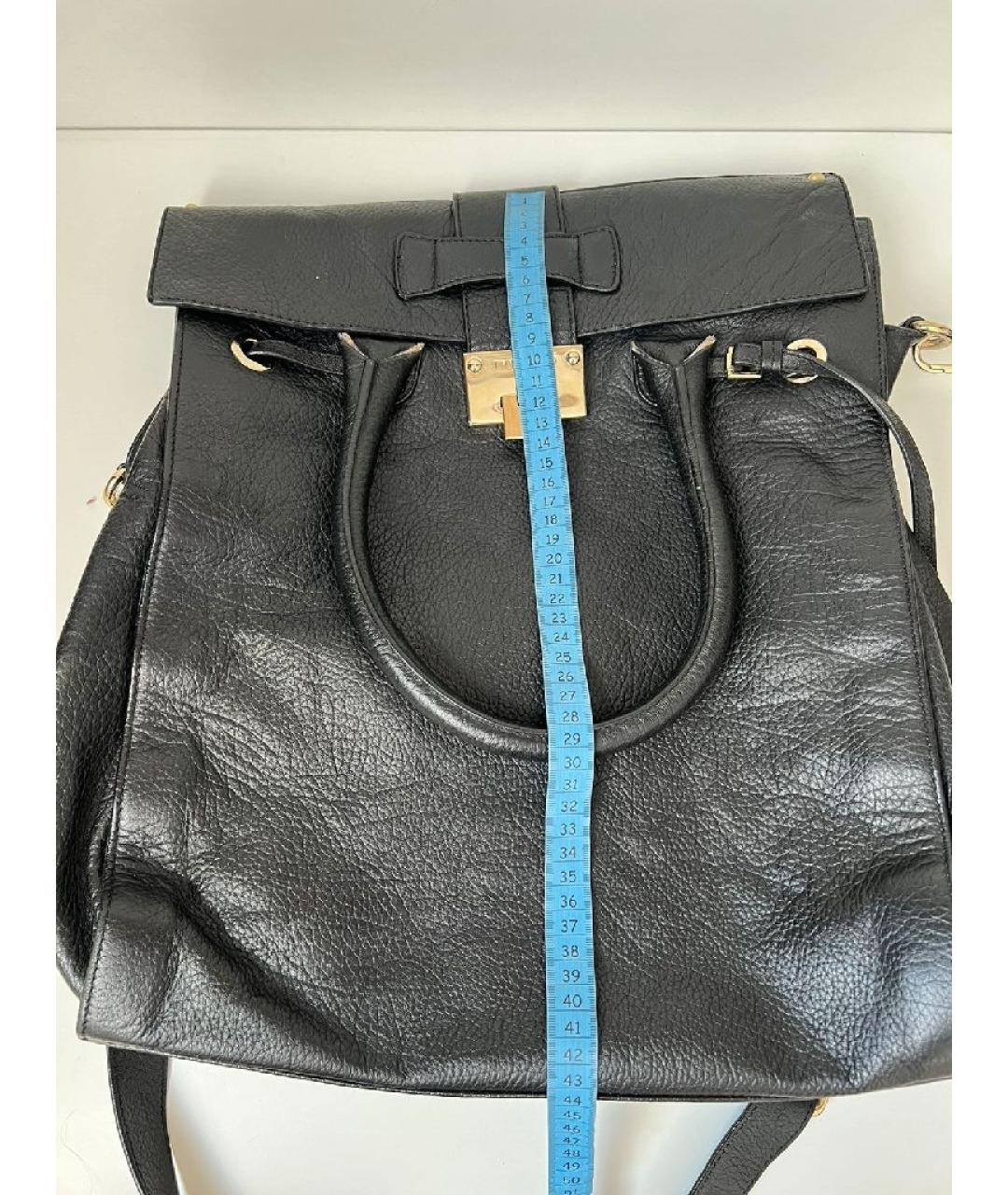 JIMMY CHOO Черная кожаная сумка с короткими ручками, фото 8
