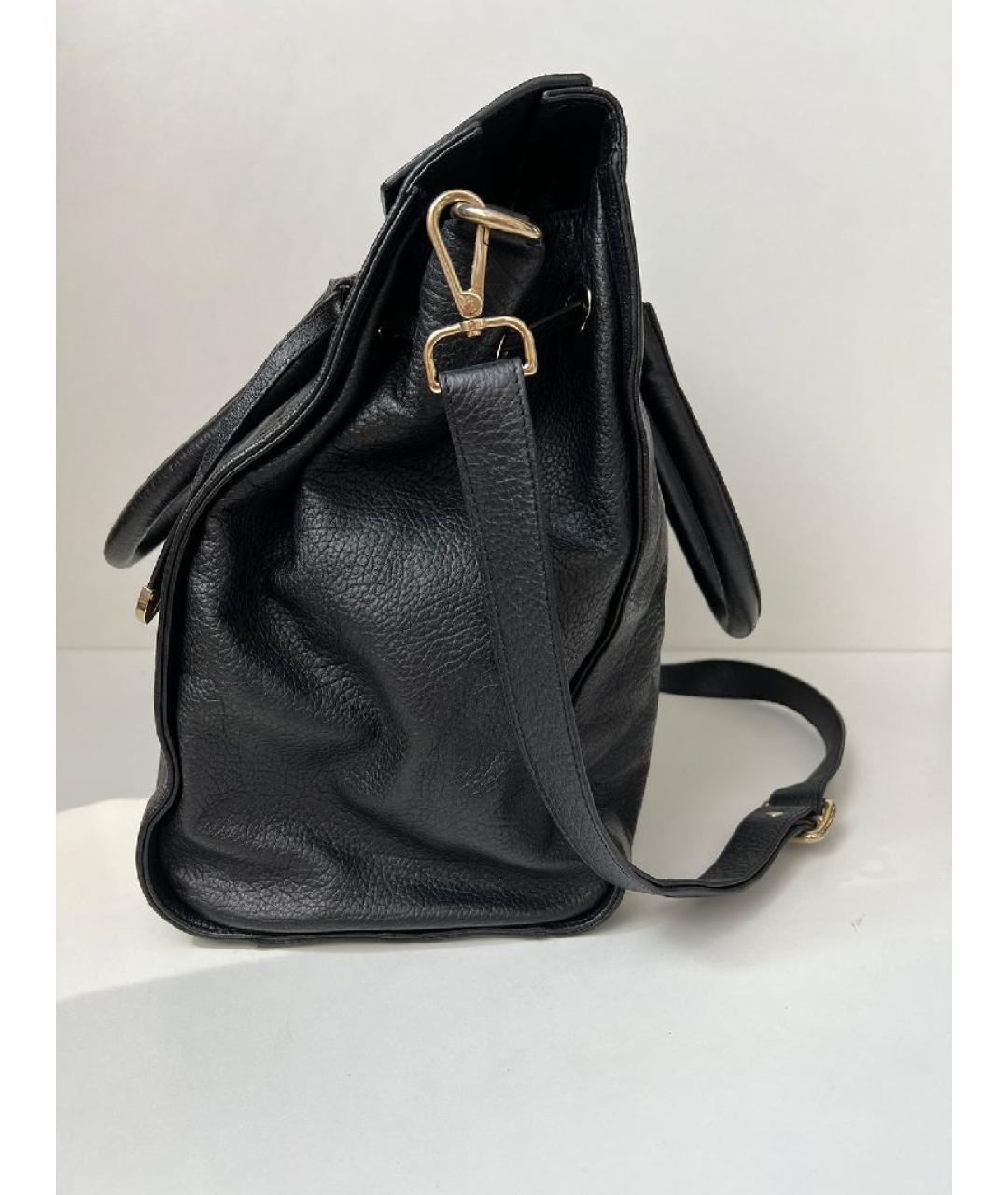 JIMMY CHOO Черная кожаная сумка с короткими ручками, фото 2