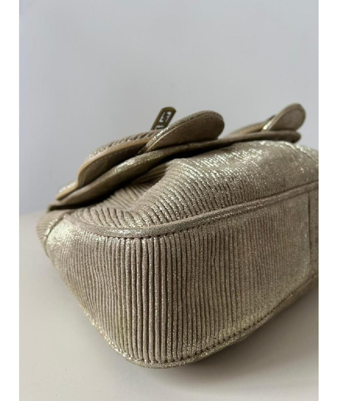 FENDI Бежевая кожаная сумка через плечо, фото 2