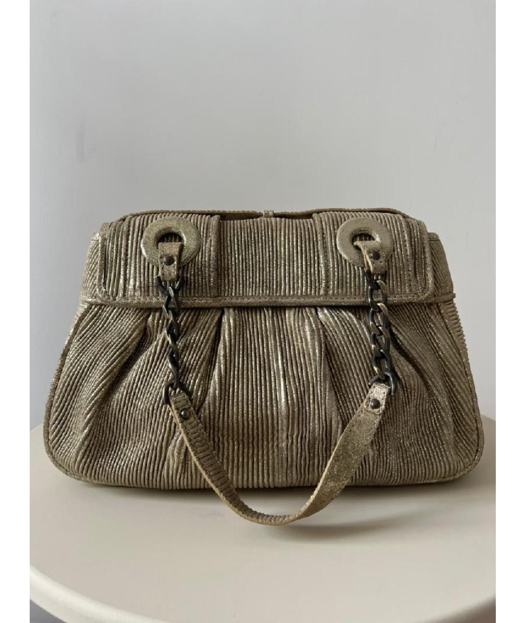 FENDI Бежевая кожаная сумка через плечо, фото 3